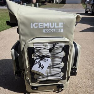 ICEMULE Tan and Black Luggage Travel Bag